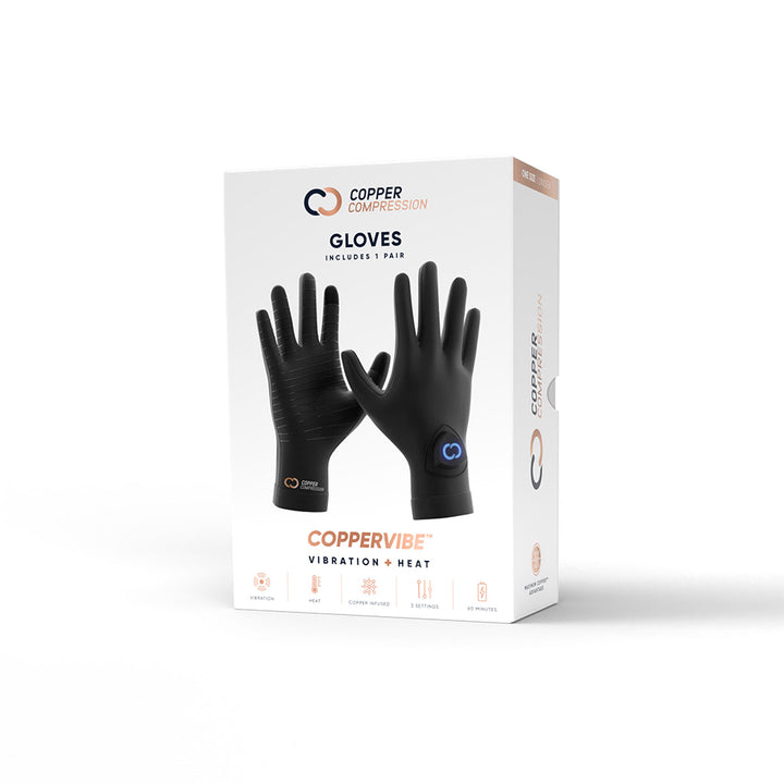 CopperVibe™ Vibration+Heat Therapy Gloves