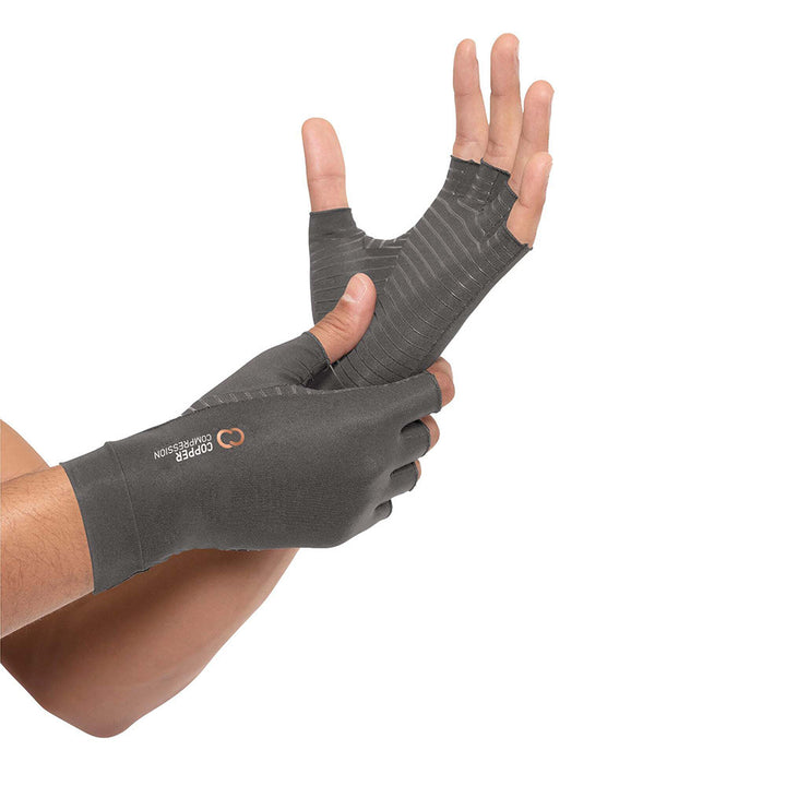 Half Finger Arthritis Gloves - Gray